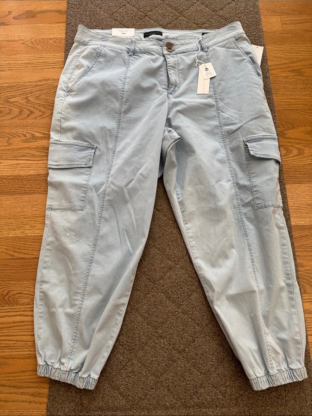 Sanctuary Light Blue Women's Denim Cargo Joggers - Sz: 20